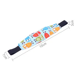 fab n funky Car Seat Baby Sleep Head Support Owl Print - Blue image 3