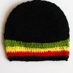 Woonie Handmade Cap With Mitten And Booties Set - Black image 3