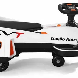 letzride Lambo Rider 2-in-1 Electric & Manual Swing Car |LED Lights, Music Car Battery Operated Ride On image 4