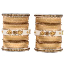leshya Women Set Of 58 Stone-Studded Bridal Bangles-picture-16