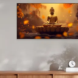 nestroots Yellow & Orange 1 Piece Canvas Other Wall Paintings-image-89