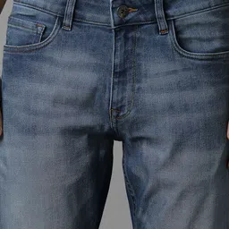 Louis Philippe Jeans Men Slim Fit Slash Knee Light Fade Jeans image 3