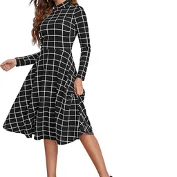 TESSAVEGAS Print Fit & Flare Midi Dress-picture-38