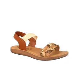 Aeroblu Women Textured Open Toe Flats-image-58