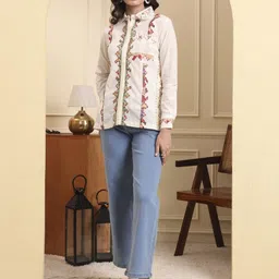Yufta Embroidered Cotton Shirt Style Top image 2