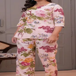 MAINA CREATION Printed Round Neck Tunic & Trousers Co-Ords-picture-21