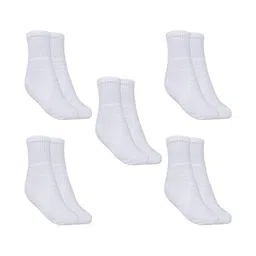 MUKHAKSH Men Pack of 5 Pure Cotton Ankle-Length Socks-image-64