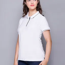 ELPIDA Solid Polo Collar Short Sleeves Regular Fit T-Shirt image 2