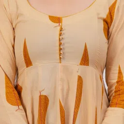 KALINI Women Paisley Yoke Design Regular Pure Cotton Kurta with Trousers & With Dupatta image 4