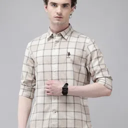 U.S. Polo Assn. Denim Co. Checked Pure Cotton Casual Shirt image 5