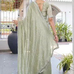 GHAN SALS Embellished Sequinned Baluchari Saree image 2