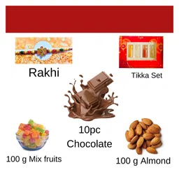 Expelite Premium Rakhi Gift Pack with Dry Fruits and Chocolates - Multicolor image 4