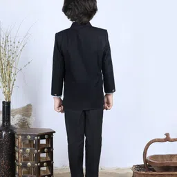 Babyhug 3 Piece Full Sleeves Party Suit - Black image 4