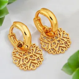 SHREE KRISHNA SHOPPING Gold-Plated Brass Earrings image 1