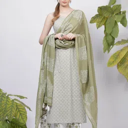 TJORI Hand-Block Printed Tasselled Kota Cotton Dupatta-picture-11