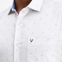 Allen Solly Men Spread Collar Micro Ditsy Printed Cotton Slim Fit Formal Shirt image 2