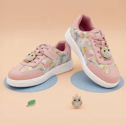 Hopits Girls Printed Embellished PU Sneakers-picture-23