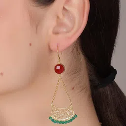 Dua Gold-Plated Brass Drop Earrings-picture-26