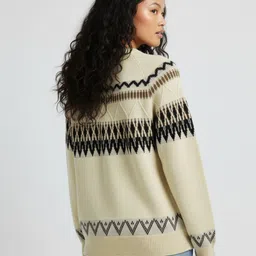 glitchez Self Striped Oversized Pullover image 3