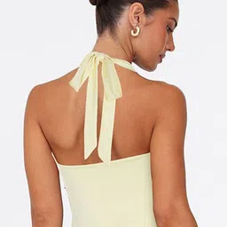 Outzidr Women Halter Neck Sleeveless Fitted Top image 2