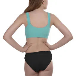 samvar Women Grey,Blue,Brown Cotton Bra Panty Set for Lingerie Set Undergarments Pack of 3 image 5