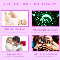 ADKD Pink 360 Degree Moon Night Light Lamp image 5