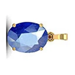 RAVIOUR LIFESTYLE Unisex Blue Gold-Plated Oval Pendant-image-24