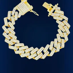 Krit enterprises Women Brass Cubic Zirconia Gold-Plated Link Bracelet-picture-41