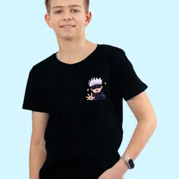 Uniplanet store Boys Typography Printed Applique T-shirt-picture-23