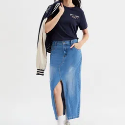 GANT Women Brand Logo Printed Round Neck Pure Cotton T-shirt-image-82