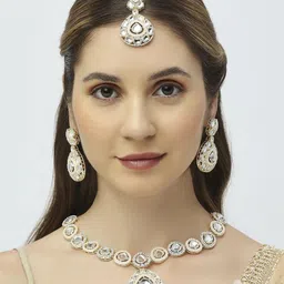 VATSALYA creation Women WhiteJewellery Set image 1