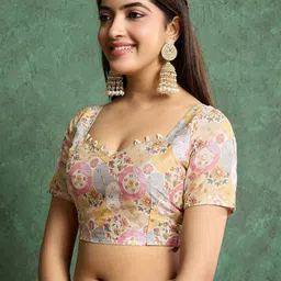 100 Dreams Solid Gotta Patti Pure Georgette Saree image 3