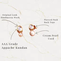 DressBerry Women Cream Gold Plated Artificial Beaded Layered Necklace Set image 4