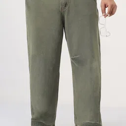 Urbano Plus Men Loose Relaxed Fit Mid-Rise Heavy Fade Jeans-picture-3