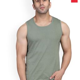 SLOWLORIS Pack Of 2 Bio-Wash Combed Cotton Gym Vests-picture-43