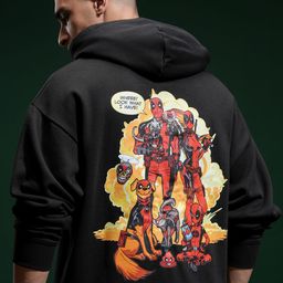 HIGHLANDER Marvel Deadpool Drop Shoulder Oversized Sweatshirt-picture-7