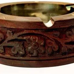 unity handicrafts Handmade Wooden Ash Tray for Home and Office Brown Wood Ashtray-picture-12