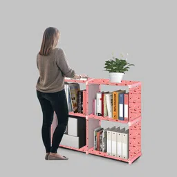 sb07 10 Layer Multipurpose Portable SpaceSaving Cloth/Shoe/Books Shelf Home & Office Metal Open Book Shelf image 3