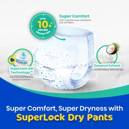 bumtum Superlock Diapers Pants with Superlock Gel Technology |Coconut Extracts - XL image 4