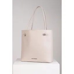 Van Heusen Beige Solid Casual Handbag image 3