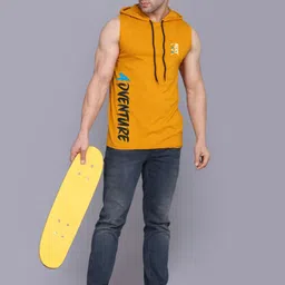 SLOWLORIS Pack Of 2 Printed Cotton Innerwear Vests SL28 COMBO (ADV MUSTARD) (JUST MAROON) image 4