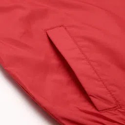 BEAT LONDON by PEPE JEANS Men Solid Full Sleeves Red Bomber Jacket image 5