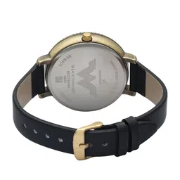 Fastrack Women Silver-Toned Dial & Black Leather Straps Wonder Woman Watch 6243QL01 image 4