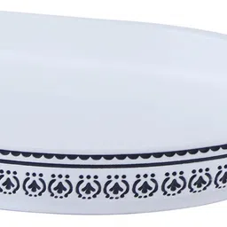 OBSESSIONS White & Black Ethnic Motifs Textured Bath Tray image 5