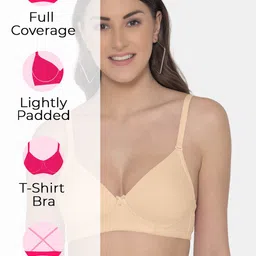 Tweens Pack Of 3 Full Coverage Lightly Padded Cotton Bra image 3