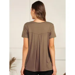 Zelena Brown Zipless Maternity Feeding Top image 2