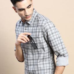 INVICTUS Sport Tartan Checked Slim Fit Cotton Casual Shirt-picture-15