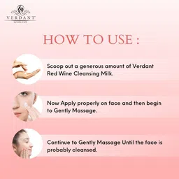 Verdant Natural Care Red Wine Cleansing Milk & Make Up Remover 200ml image 3