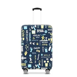 nt creation Polyester Large Protective Luggage Cover – Scratch-Resistant, Water-Resistant, Washable, Easy-Fit, Stretchable Travel Suitcase Protector (Multi, Large) image 1