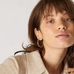 Accessorize Medium Tube Hoop Earrings image 2